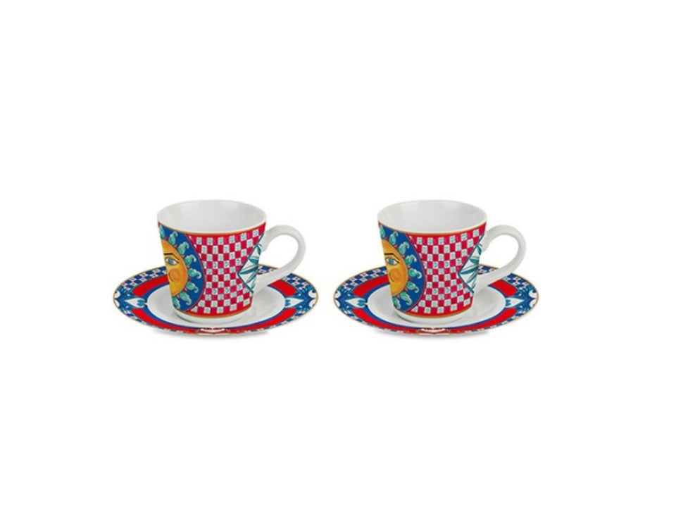 Set 2 Tazzine Caffè SOLE MIO