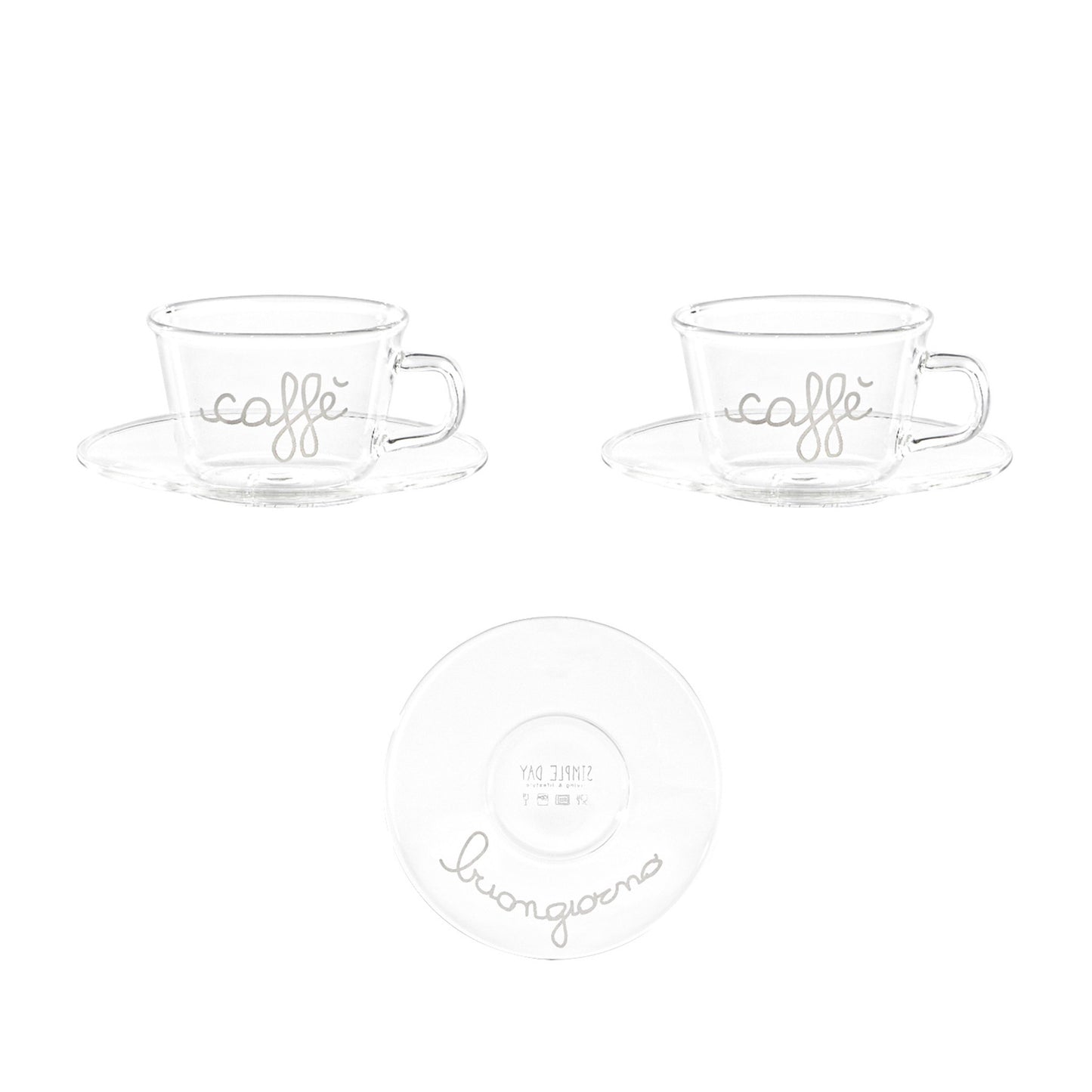 Set 2 Tazzine con piattino "Caffè"