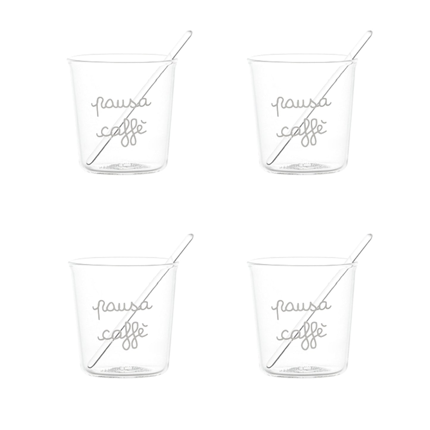 Set 4 Bicchierini "Pausa Caffè"
