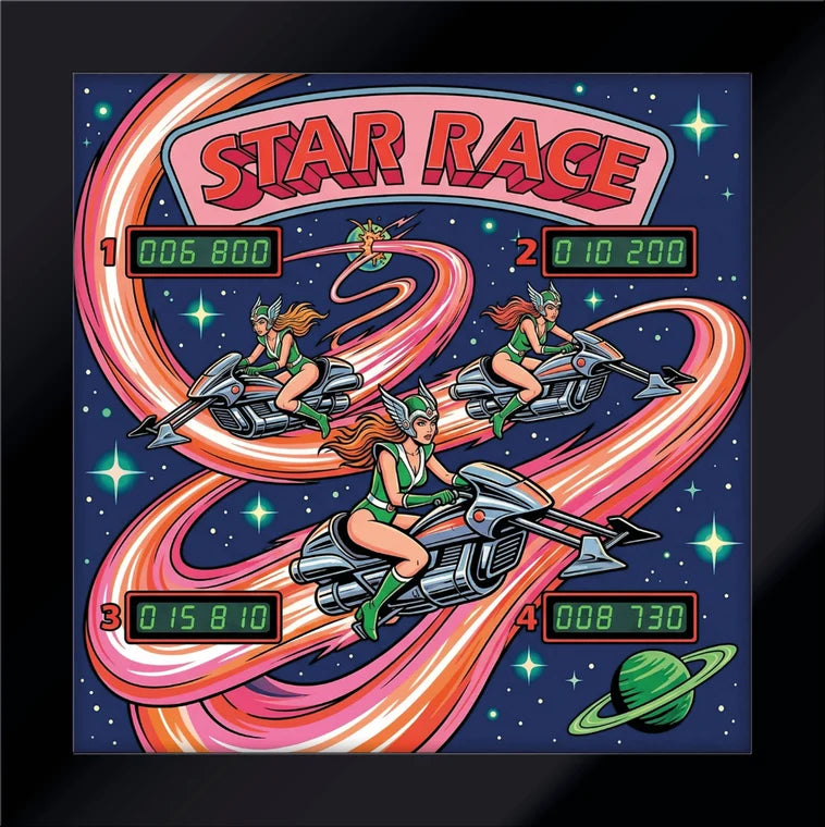 Quadro Flipper Luminoso - Star Race