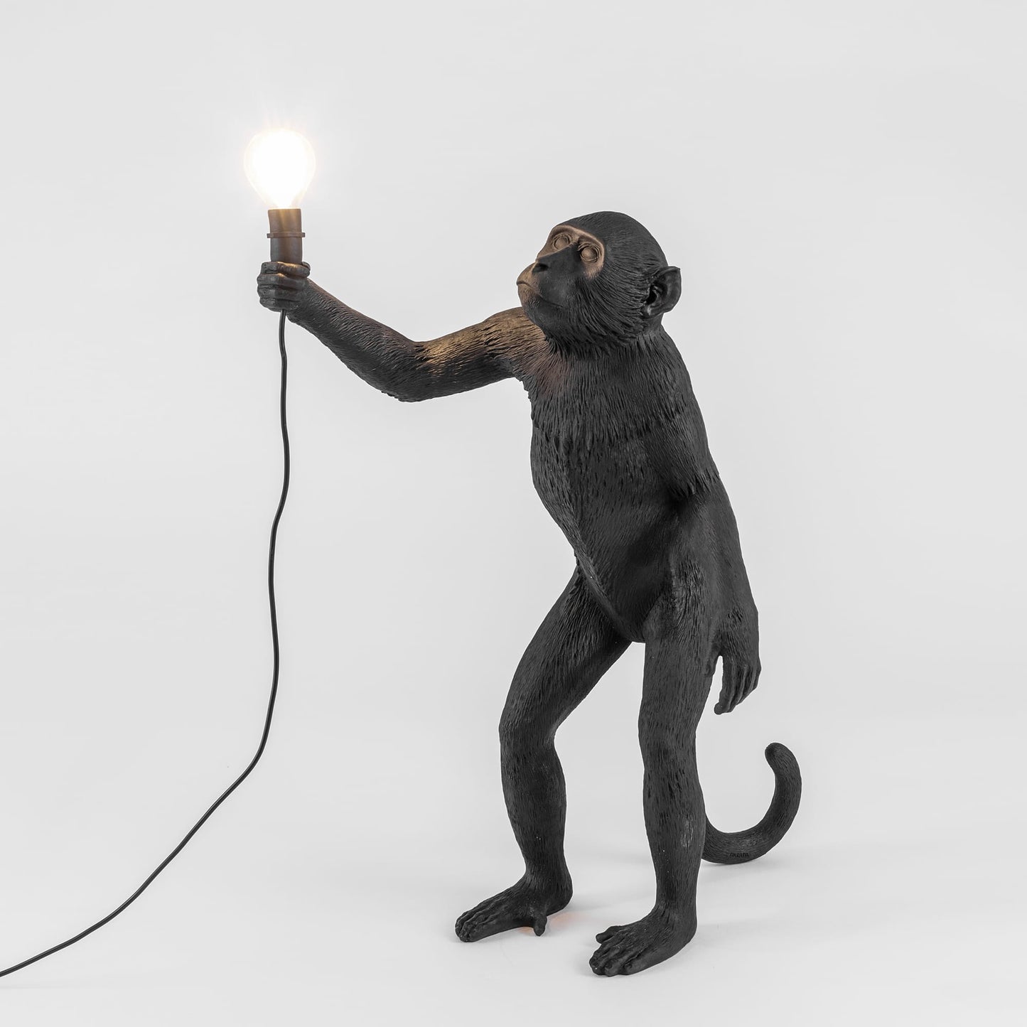 Monkey Lamp Standing Black