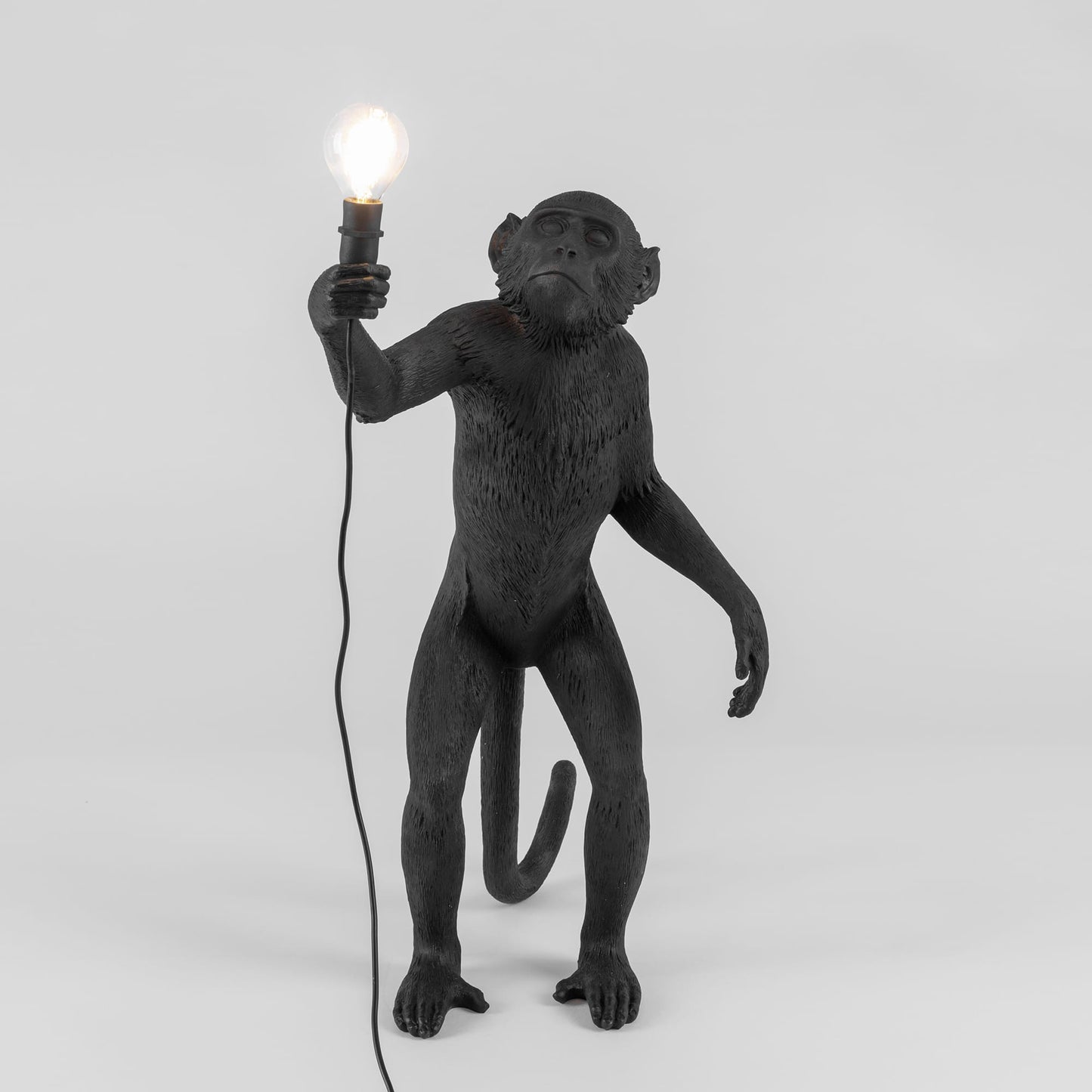 Monkey Lamp Standing Black