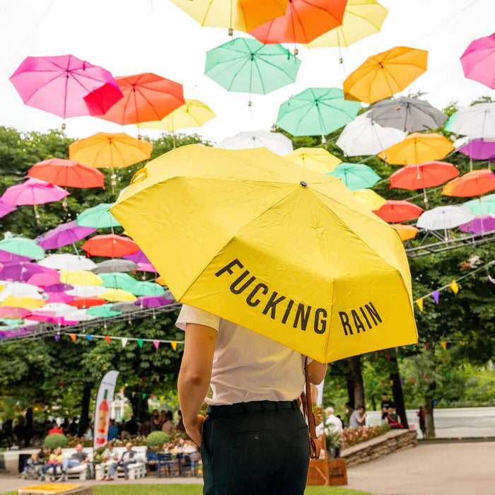 Ombrello Pieghevole "Fucking Rain" - Vari Colori
