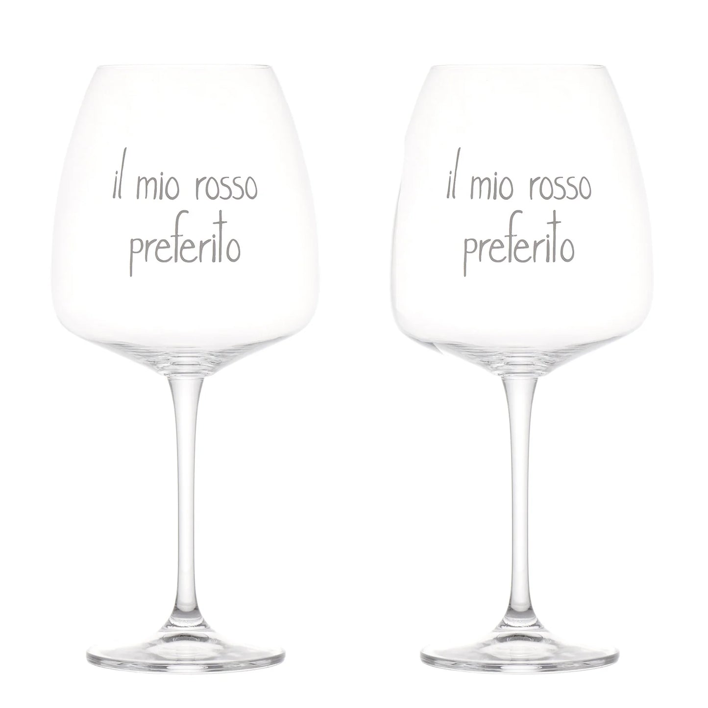 Set 2 Calici Vino "Il mio Rosso preferito"