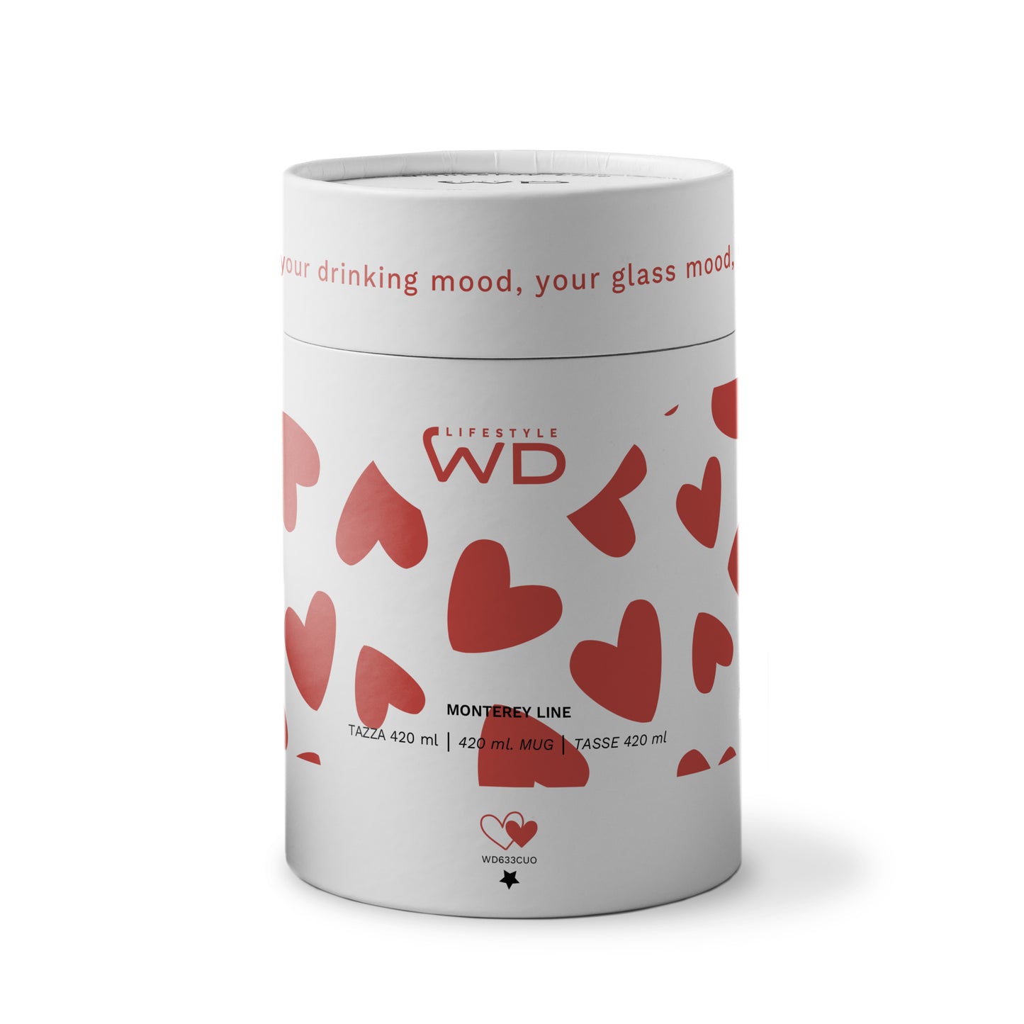 Mug in vetro con soggetto