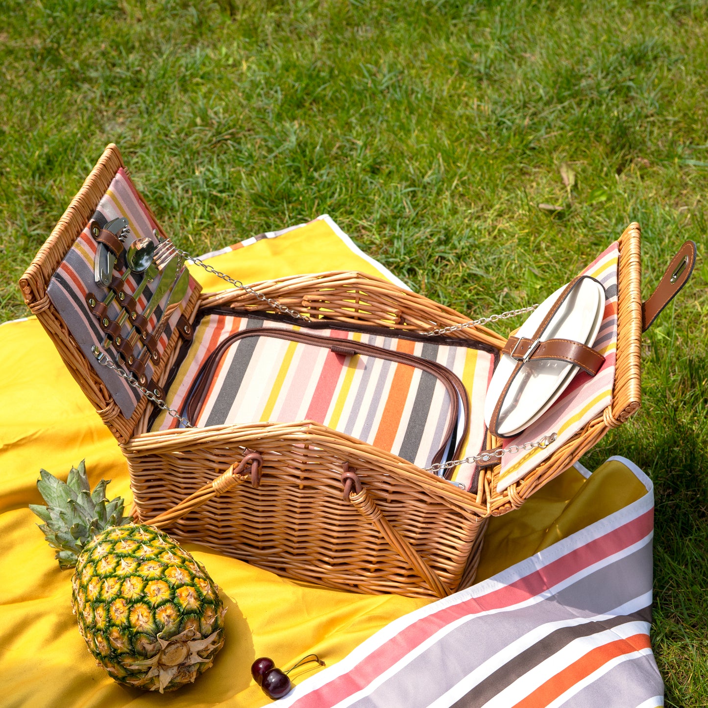 Cestino da Picnic in vimini per 2 persone