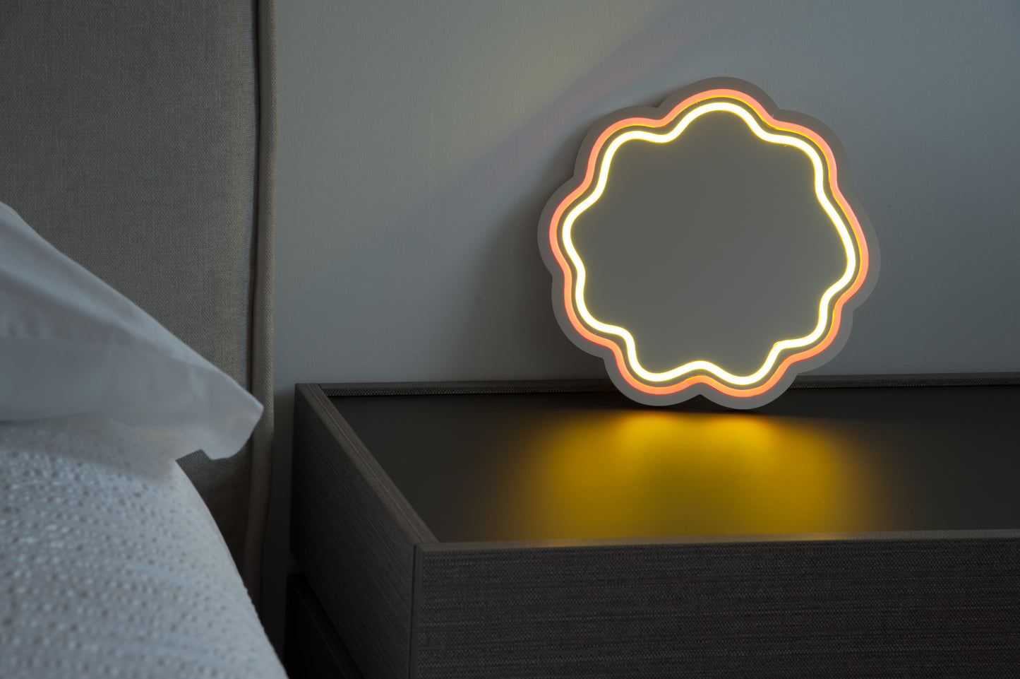 Specchio neon decorativo tondo