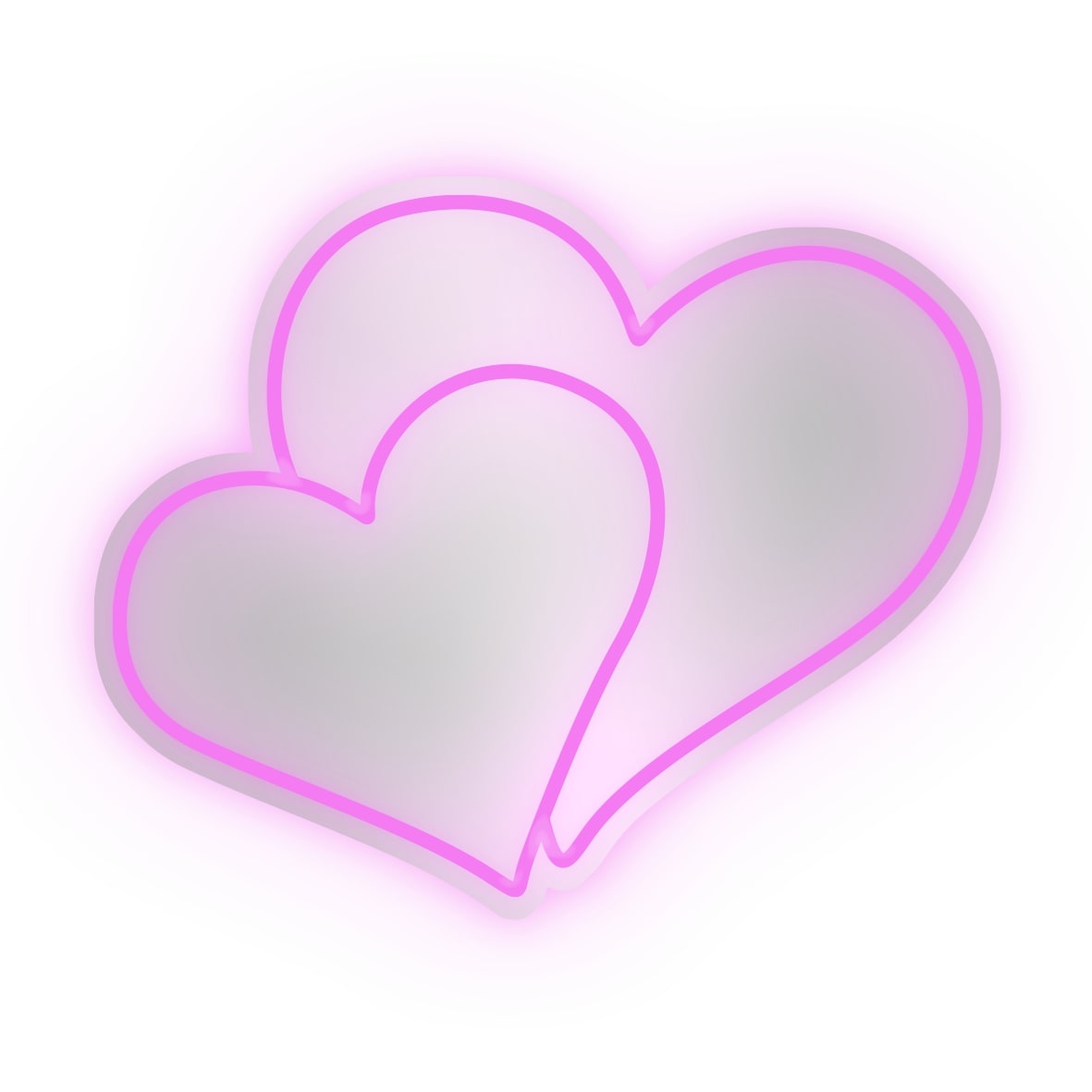 Specchio neon decorativo cuori