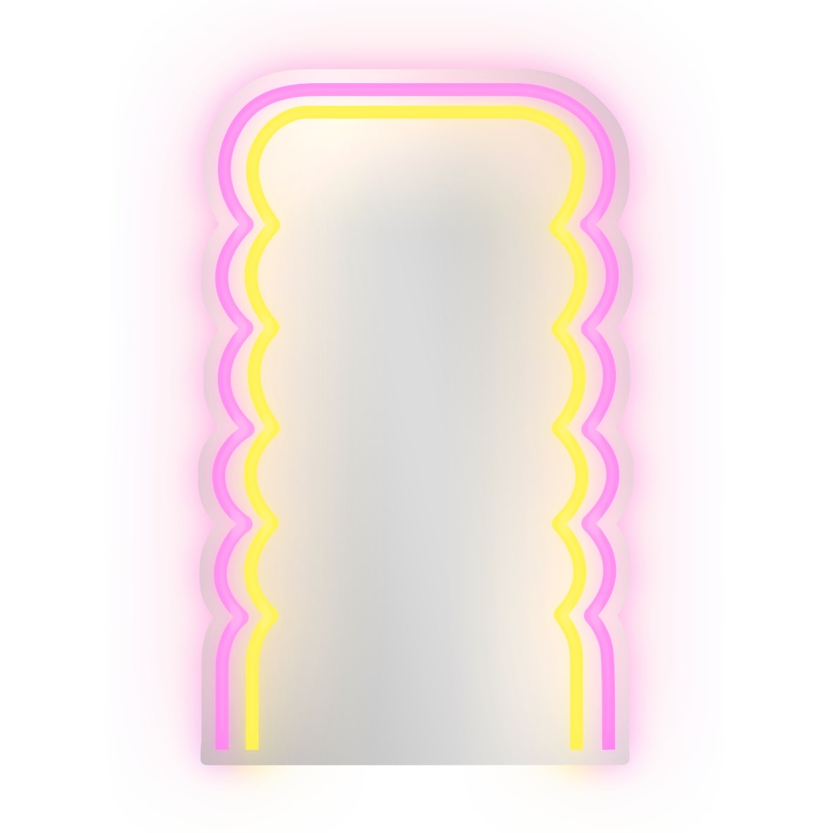 Specchio neon decorativo rettangolare