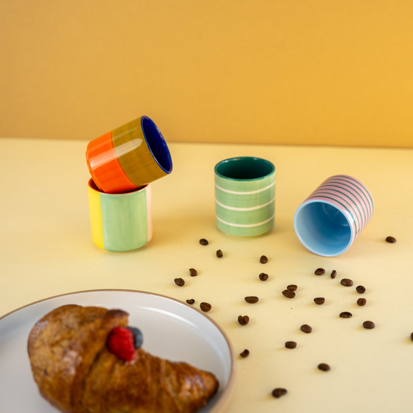 Set 4 bicchierini caffè in stoneware