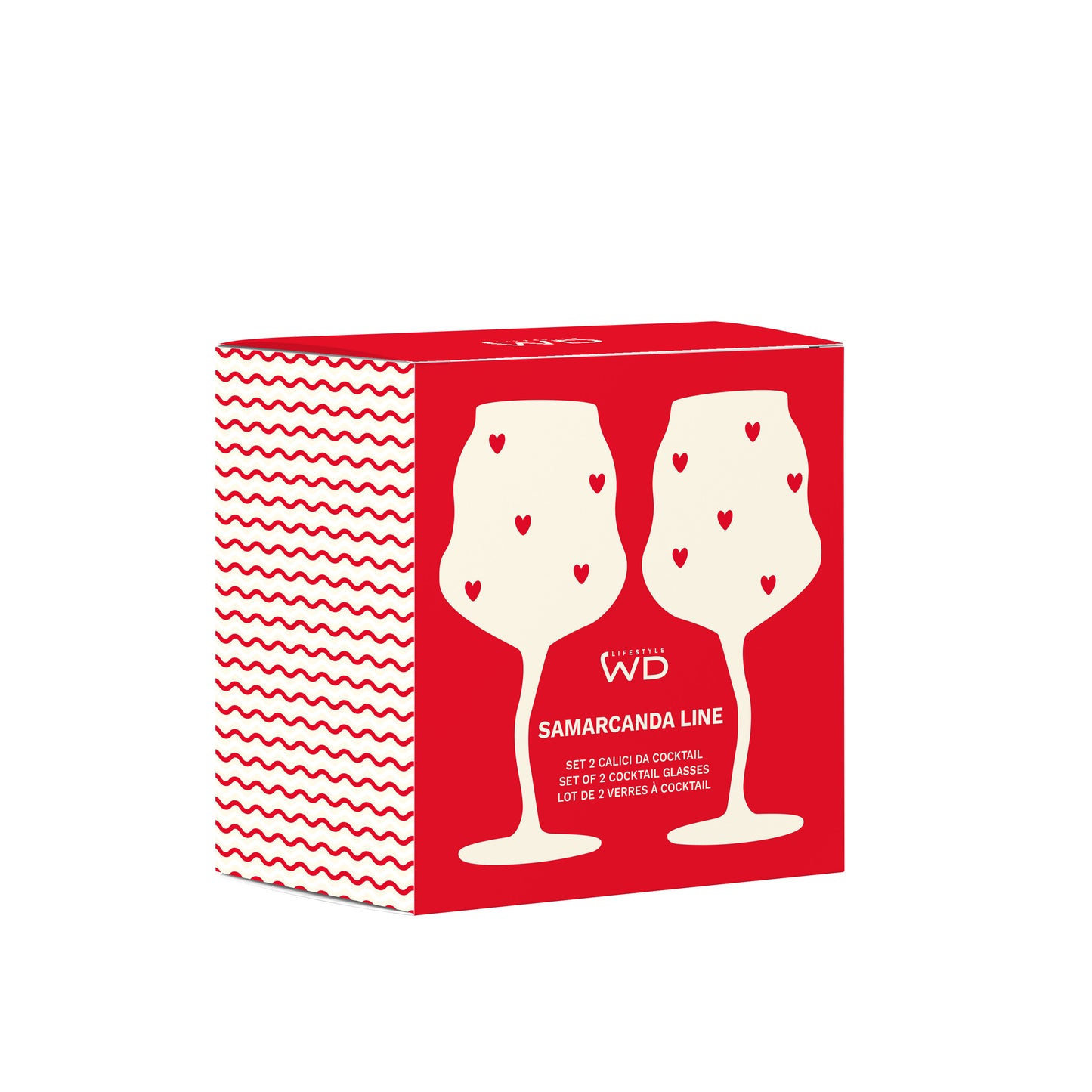 Set 2 calici da cocktail in vetro - Vari Colori