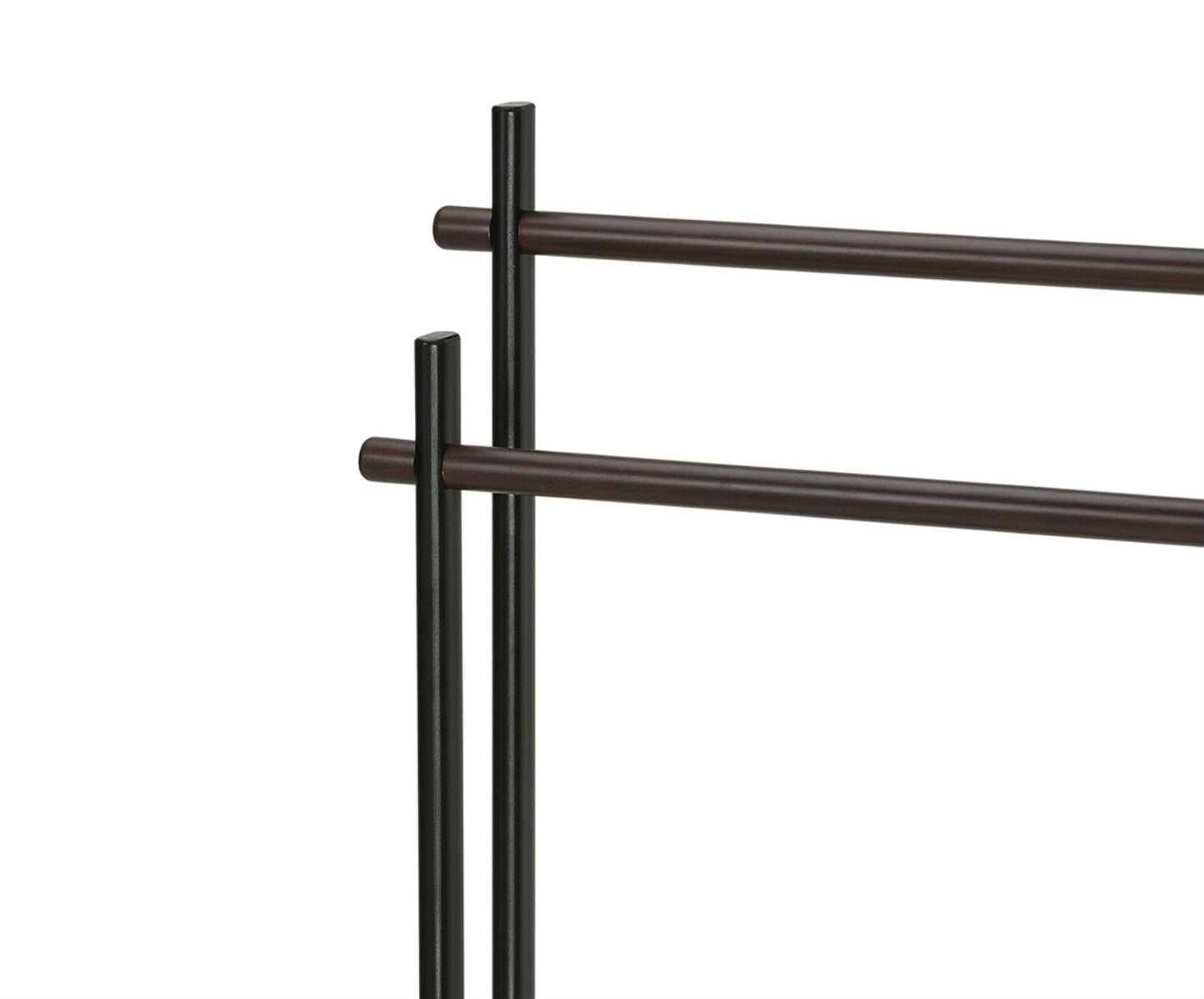 Colonna portasciugamani Nero/Legno