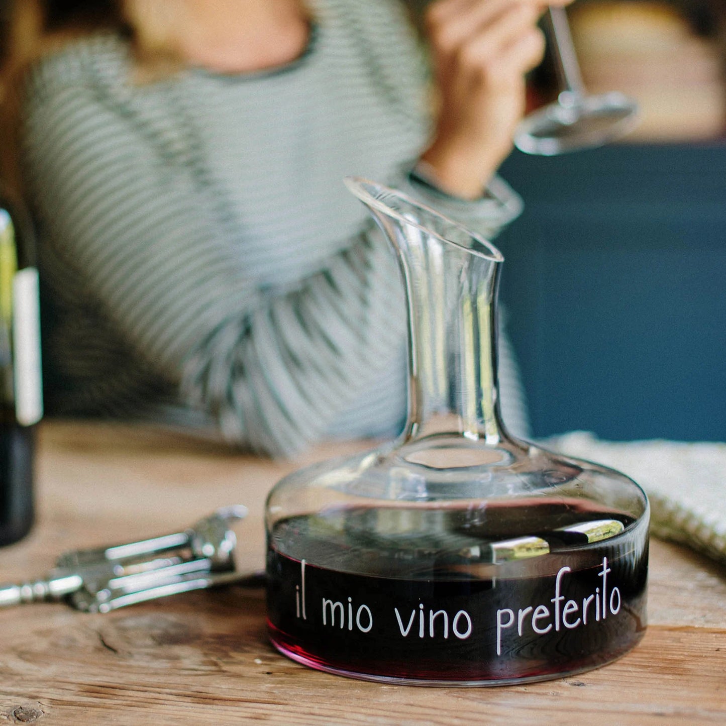 Decanter in vetro "Il mio Vino Preferito"