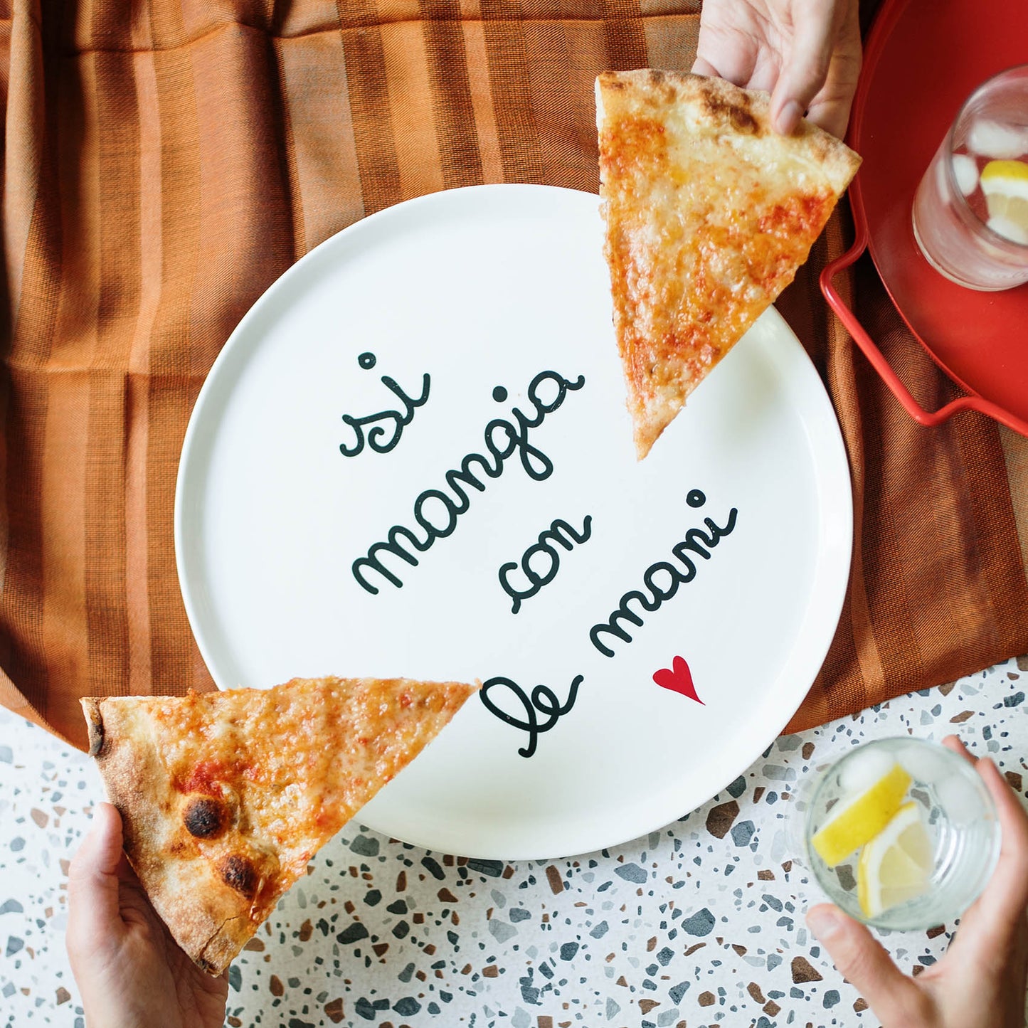 Piatto Pizza con decoro