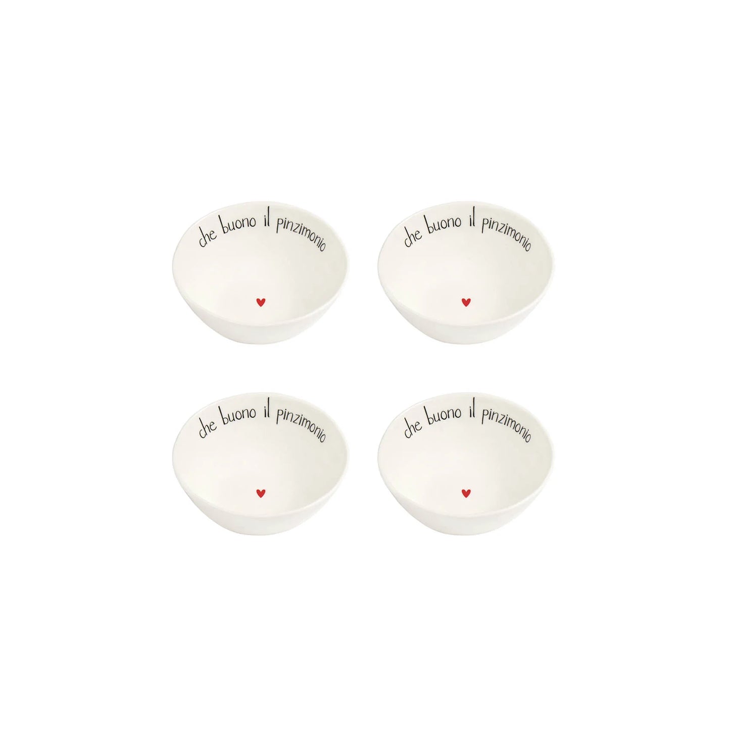 Set 4 Coppette "Che buono il pinzimonio"