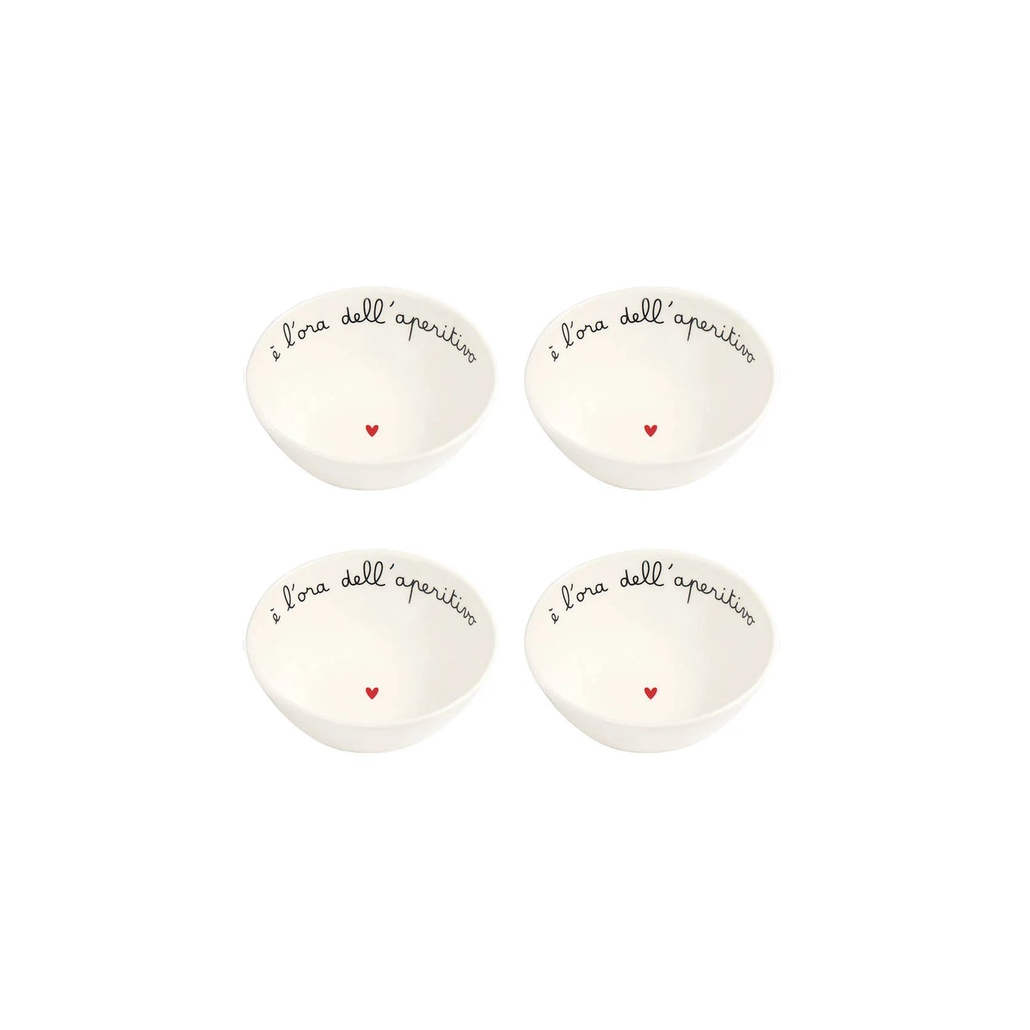 Set 4 Coppette "È l'ora dell'Aperitivo"