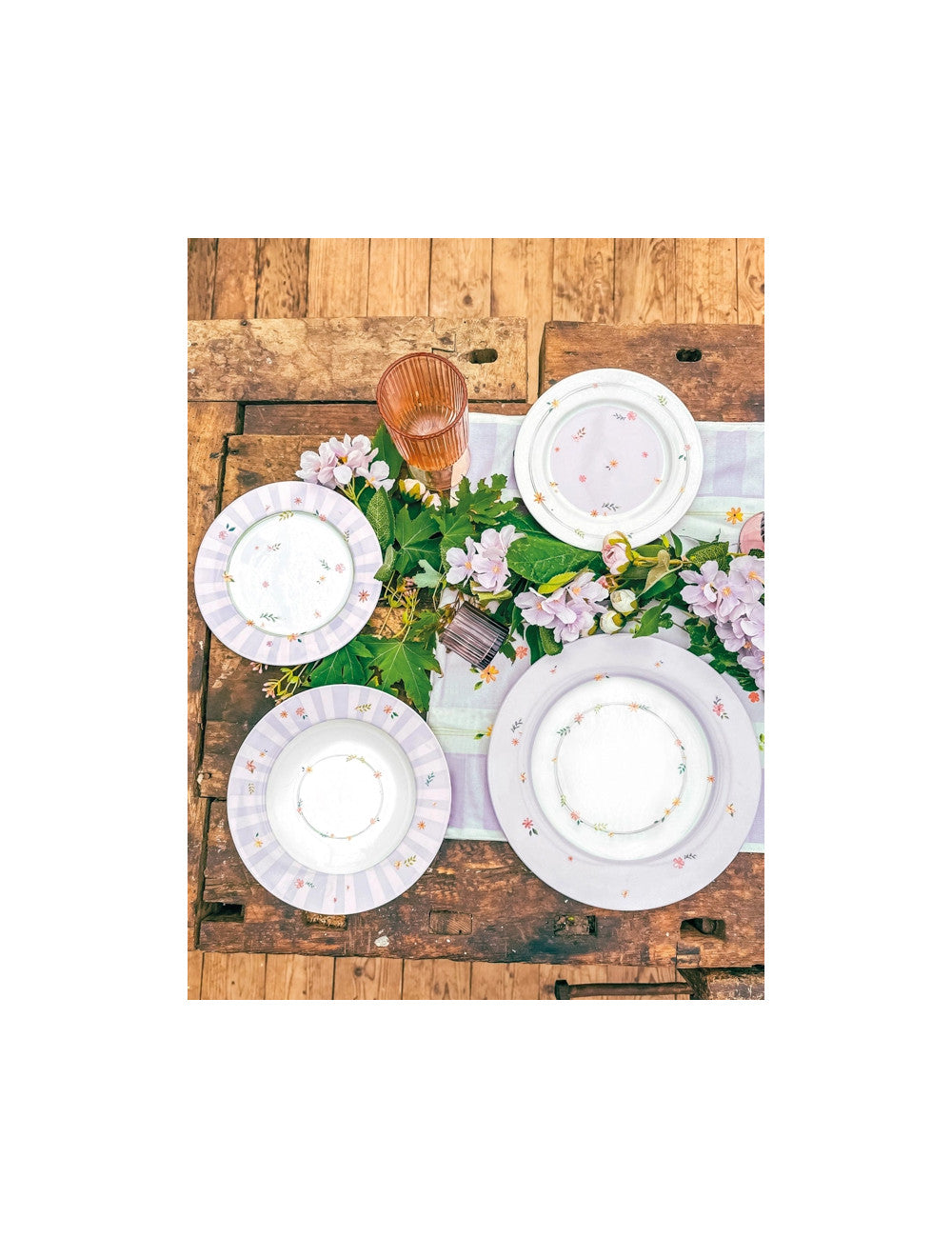 Set 6 Posti Tavola POLLINE Bone China - Lilla