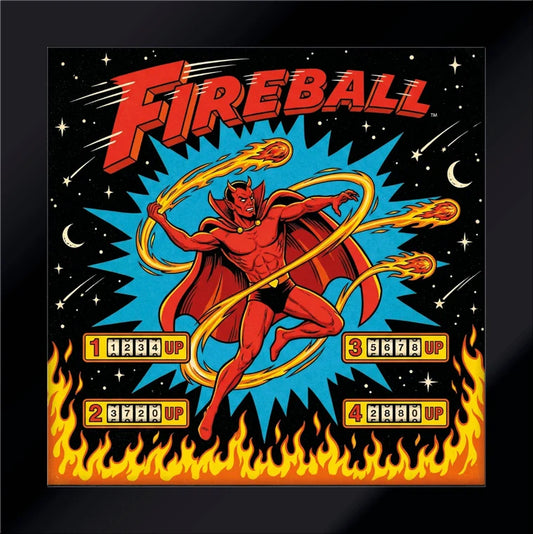 Quadro Flipper Luminoso - Fireball