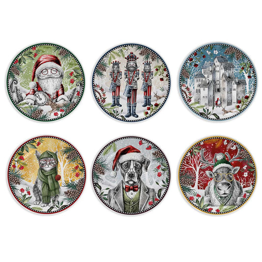 Set 6 Piattini Dolce Natale