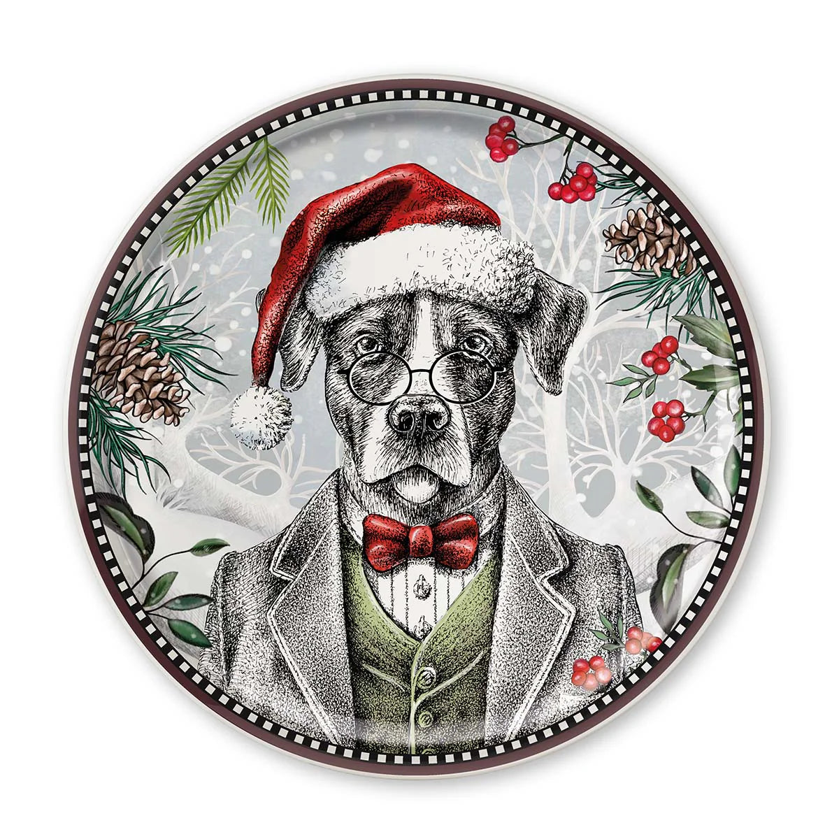 Piatto Panettone Natale - Vari Decori