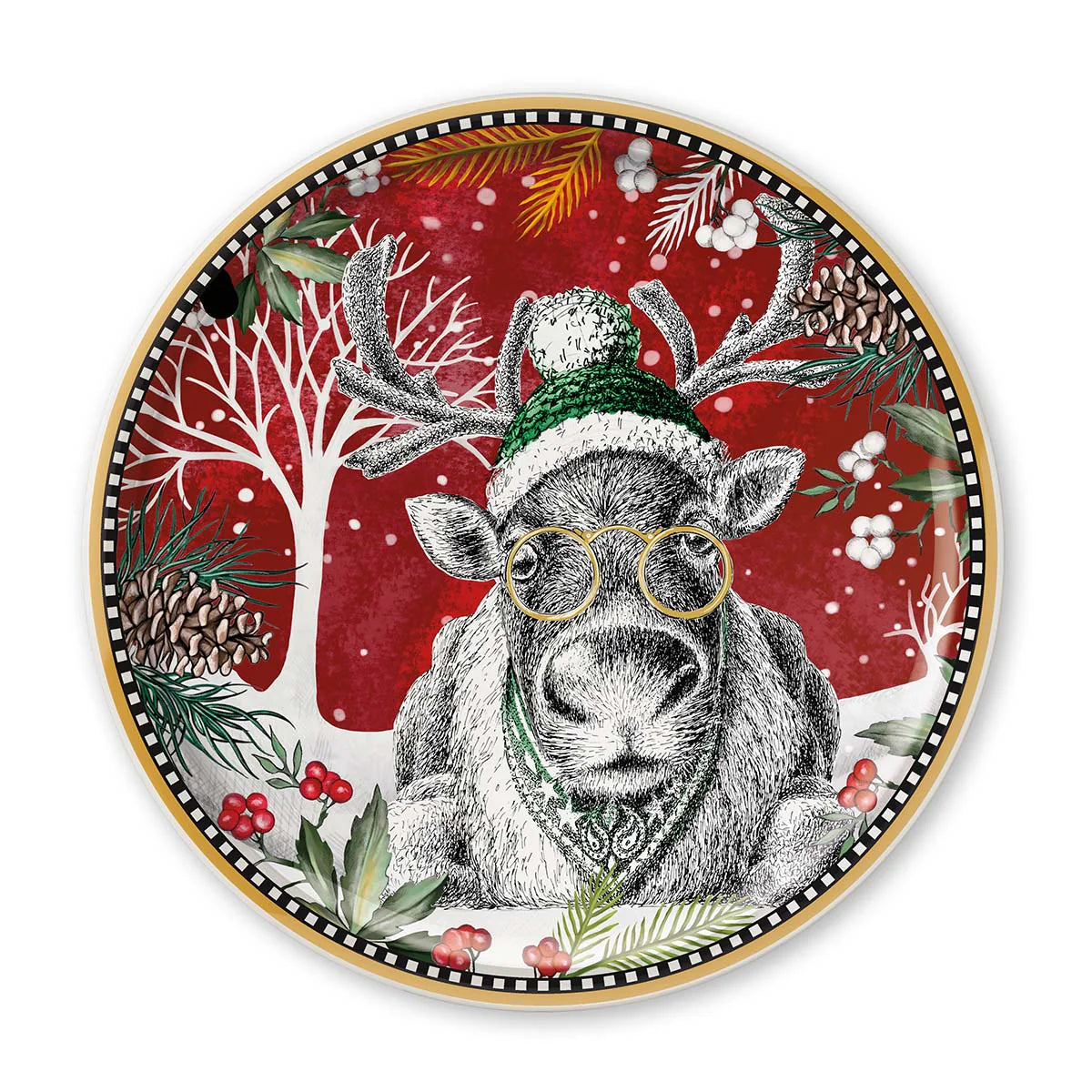 Piatto Panettone Natale - Vari Decori