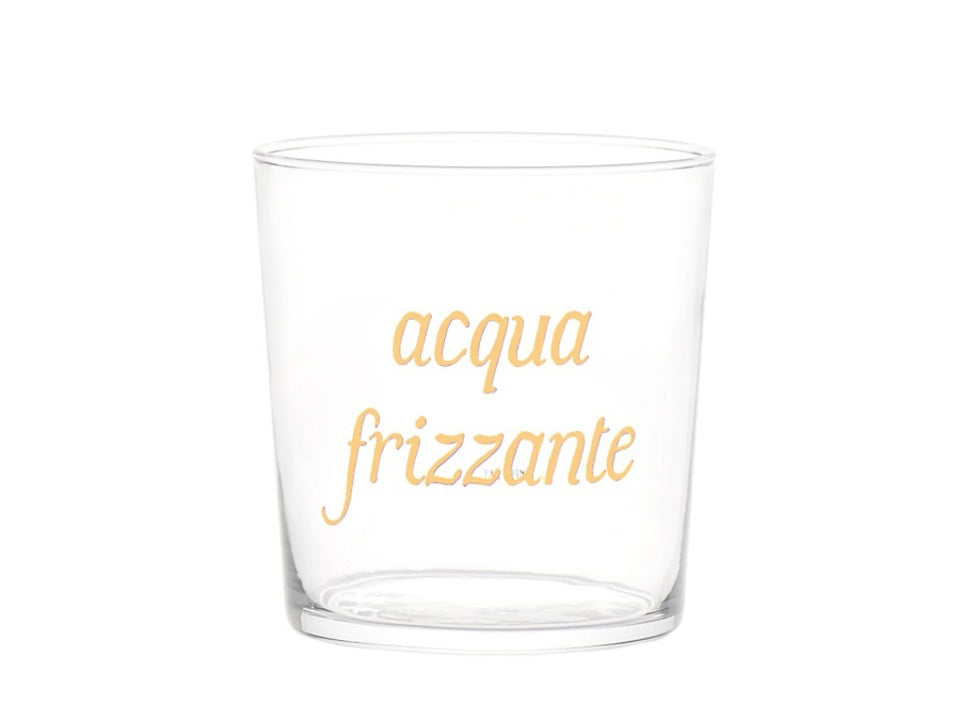 Bicchiere in vetro con decoro Oro - Varie Scritte
