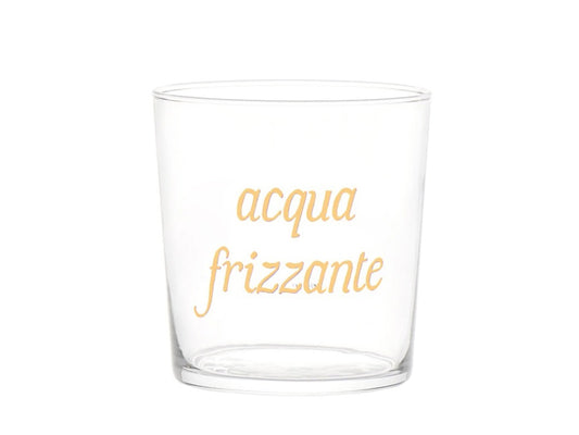 Bicchiere in vetro con decoro Oro - Varie Scritte