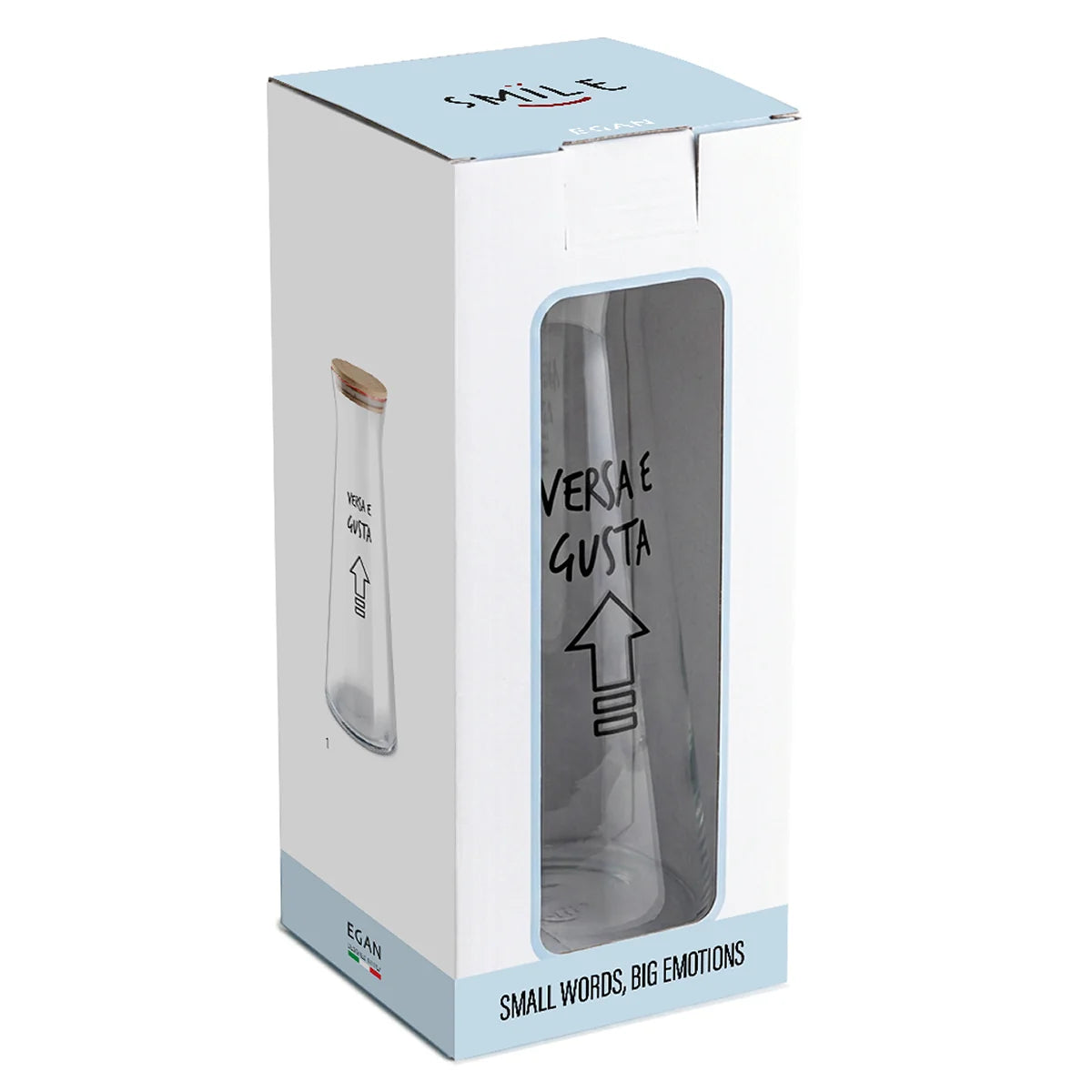 Caraffa con Tappo SMILE - Varie Scritte