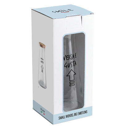 Caraffa con Tappo SMILE - Varie Scritte