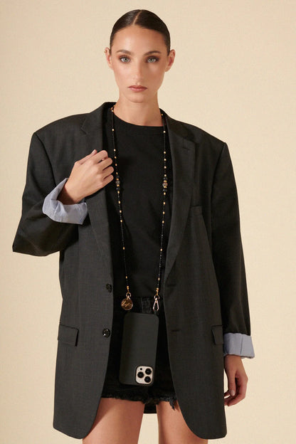 Tracolla per Cellulare IRIS - Perle Nere