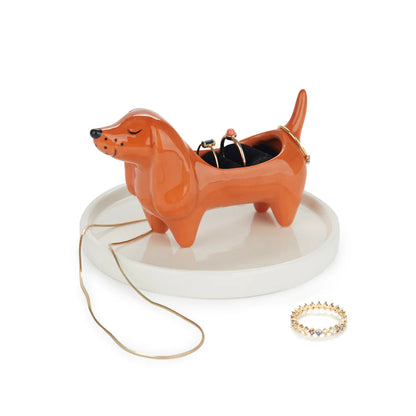 Porta anelli TECKEL - Marrone