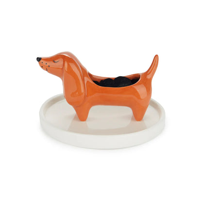 Porta anelli TECKEL - Marrone