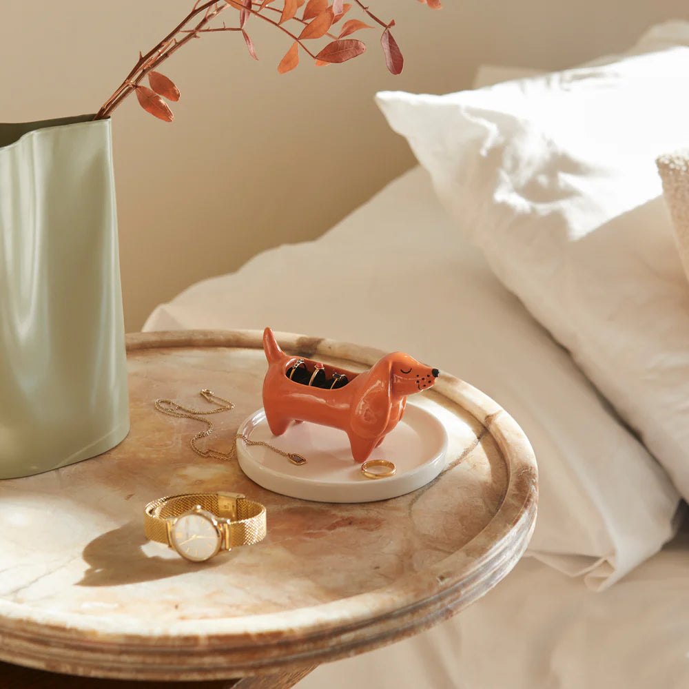 Porta anelli TECKEL - Marrone