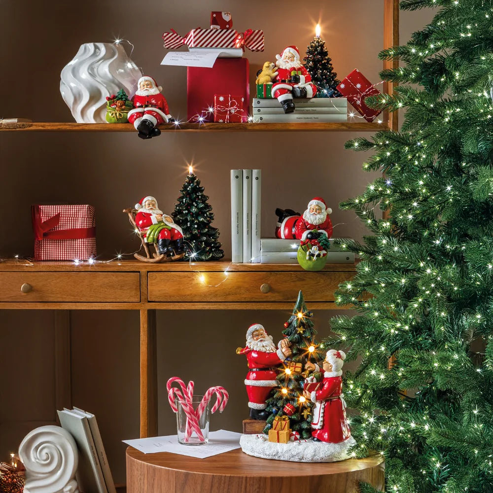 Decorazione Led A Casa di Babbo Natale