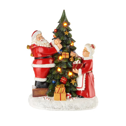 Decorazione Led A Casa di Babbo Natale