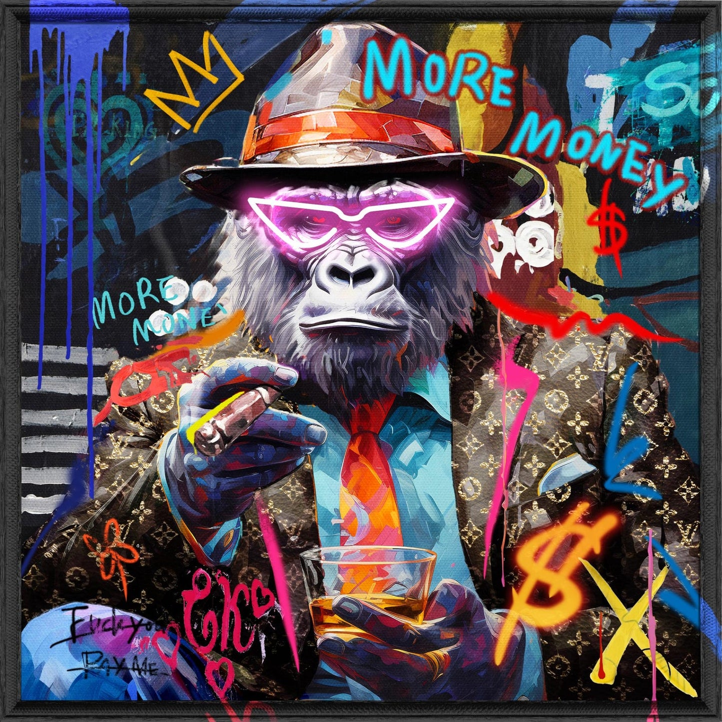 Quadro con LED - Monkey