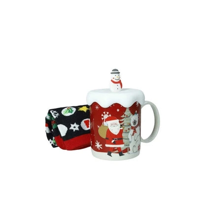 Set Mug con Coperchio e Calze - Vari Soggetti