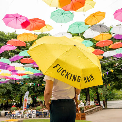 Ombrello Pieghevole "Fucking Rain" - Vari Colori