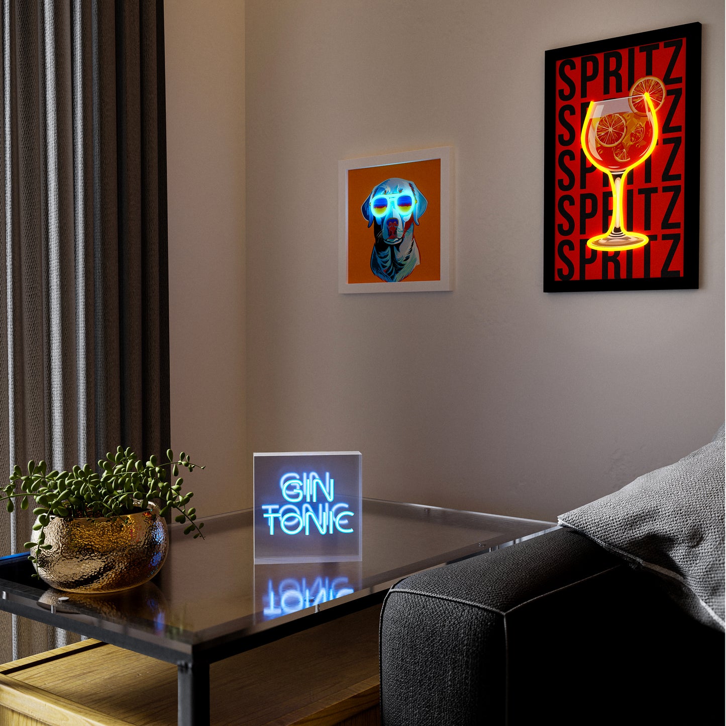 Cornice con Neon Piccola - Vari Decori