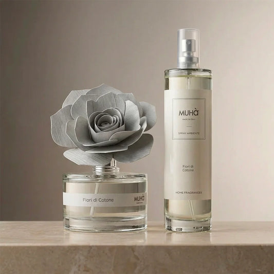 Set Profumatore Rose 50ml + Spray Ambiente - FIORI DI COTONE