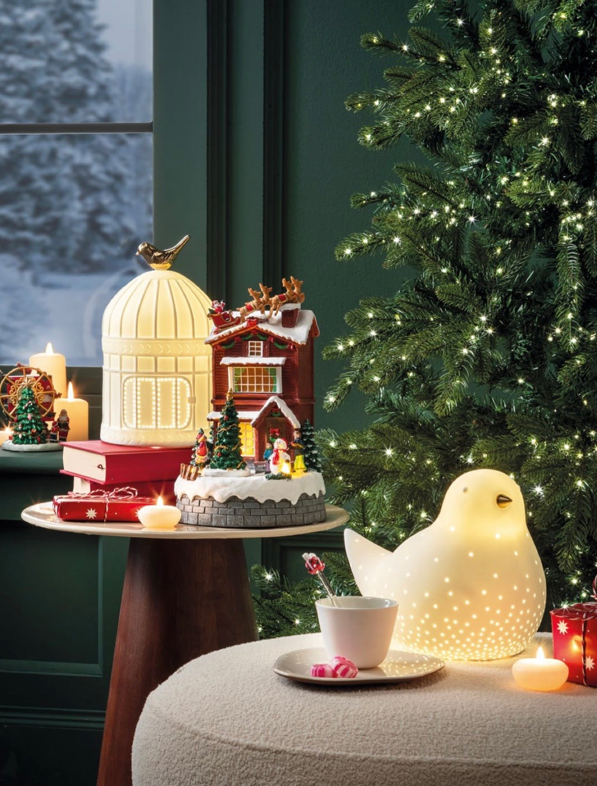 Decorazione Led Nido Felice - Uccellino