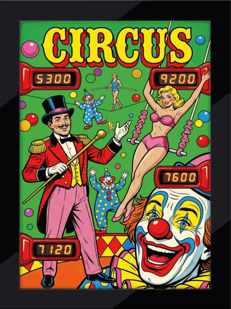 Quadro Flipper Luminoso - Circus Rettangolare
