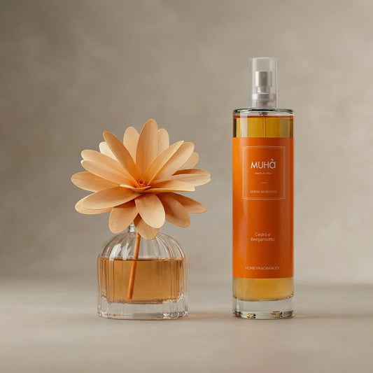 Set Profumatore Flower 60ml + Spray Ambiente - CEDRO E BERGAMOTTO