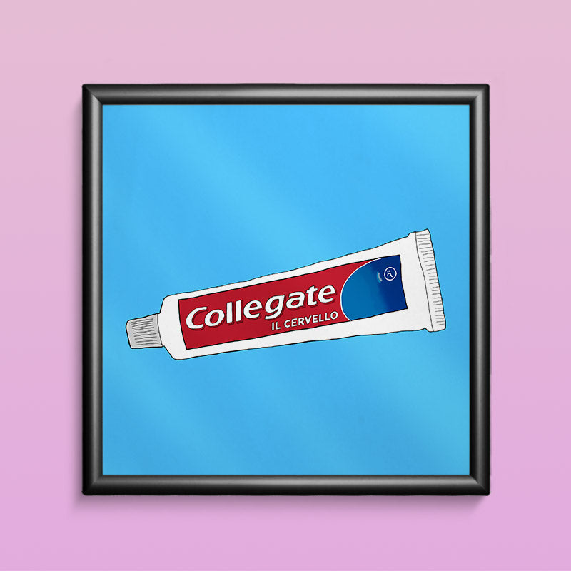 Poster con cornice - Collegate il Cervello