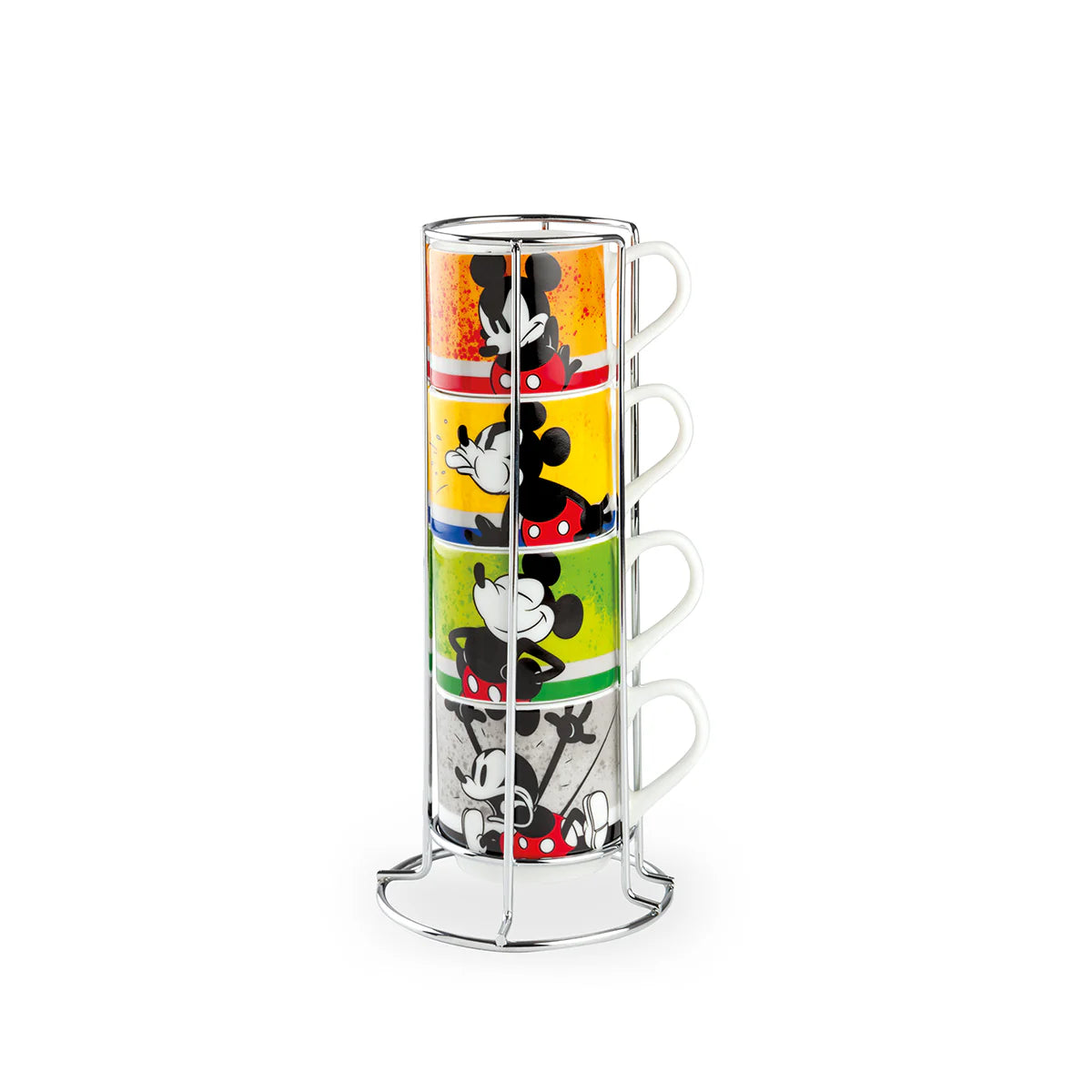 Set 4 Tazzine impilabili Mickey Mouse