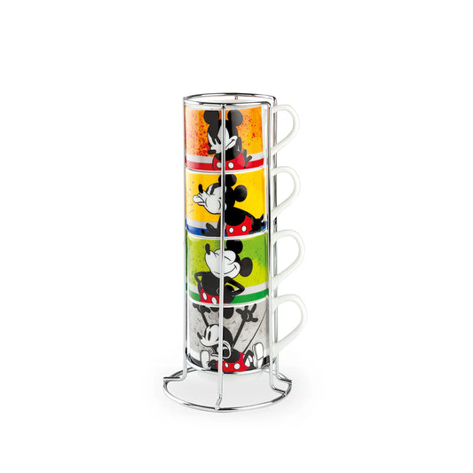 Set 4 Tazzine impilabili Mickey Mouse