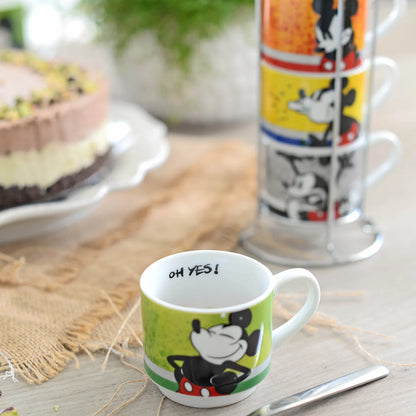 Set 4 Tazzine impilabili Mickey Mouse