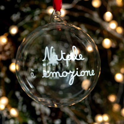 Pallina in Vetro ø15 cm - Varie Scritte