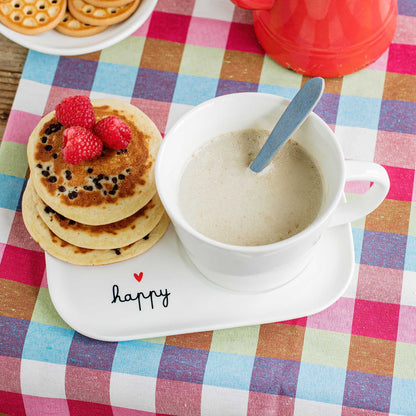 Vassoio per Tazza Colazione "Happy"