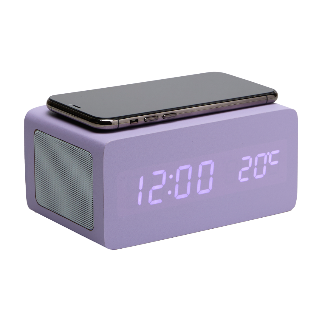 S-ROVER Sveglia con ricarica smartphone e speaker - Vari colori